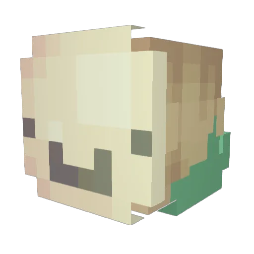 Yandinsky Minecraft avatar head, 3D render