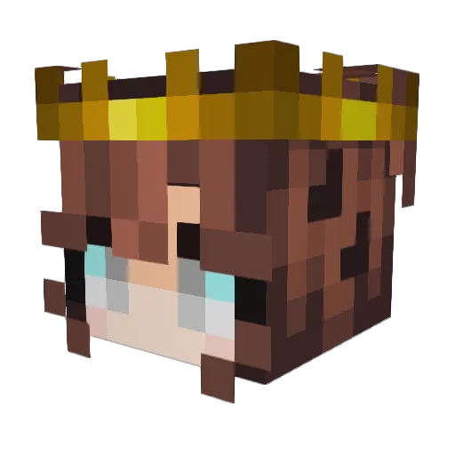Yandue Minecraft avatar head, 3D render