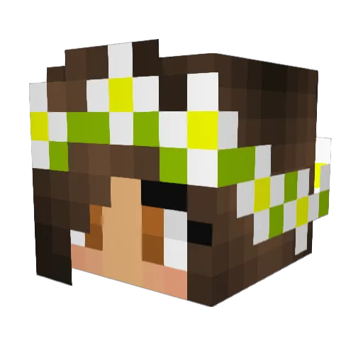 Yanedo Minecraft avatar head, 3D render