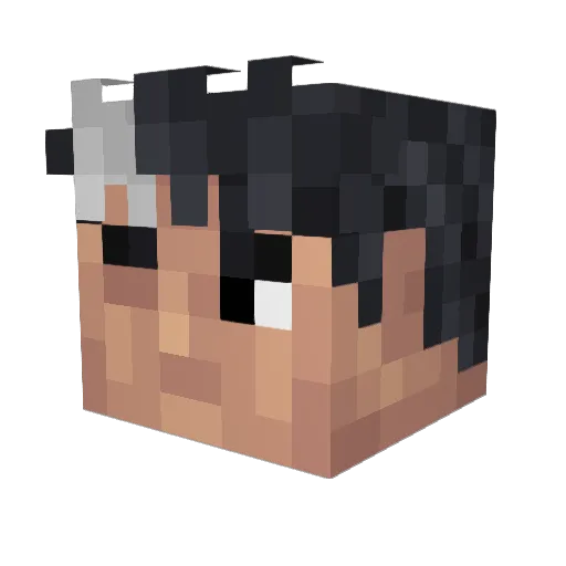 Yanelak Minecraft avatar head, 3D render