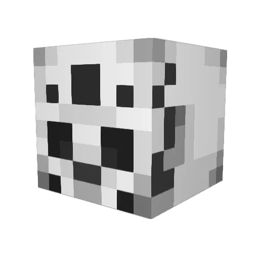 YangFang Minecraft avatar head, 3D render