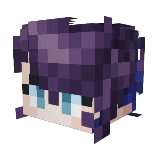 YangShengMing Minecraft avatar head, 3D render