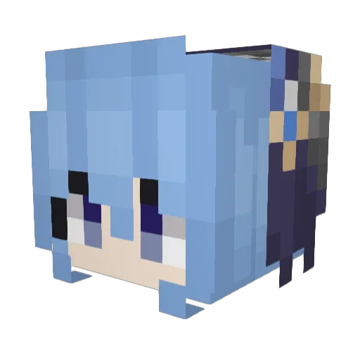 YangShuuu Minecraft avatar head, 3D render