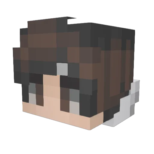 YangWo_ Minecraft avatar head, 3D render