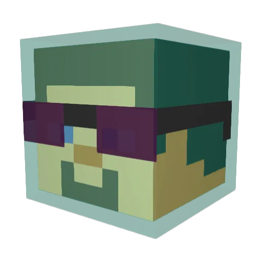 Yang_D Minecraft avatar head, 3D render