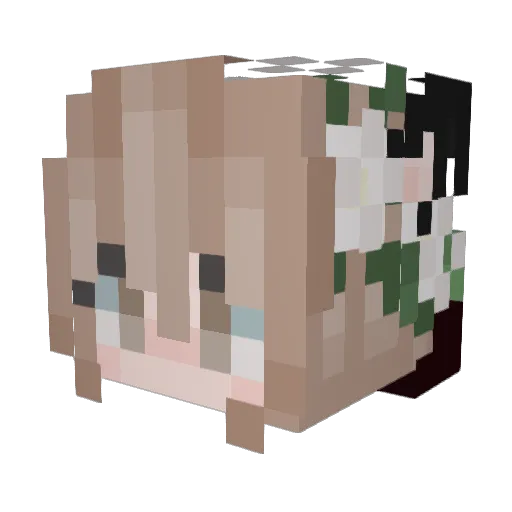 Yang_Mila Minecraft avatar head, 3D render