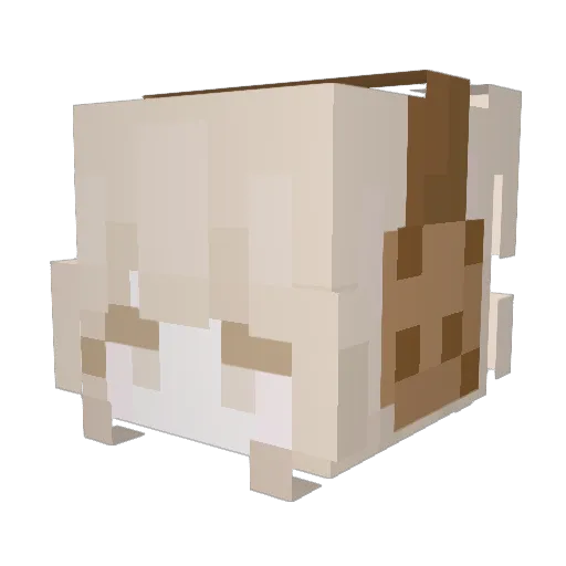 Yangfer Minecraft avatar head, 3D render