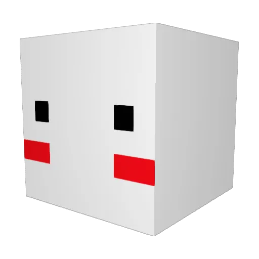 Yanggaeng Minecraft avatar head, 3D render