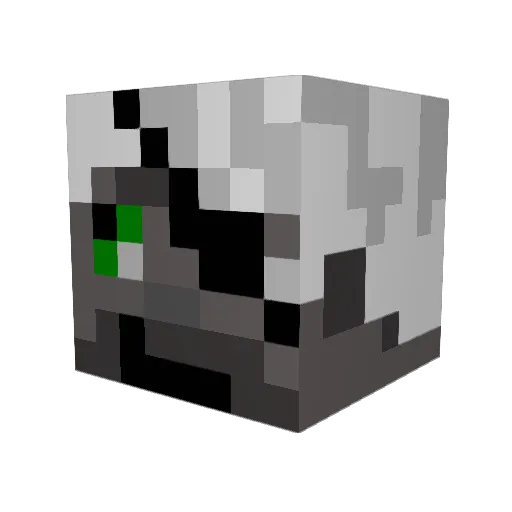 Yangire Minecraft avatar head, 3D render