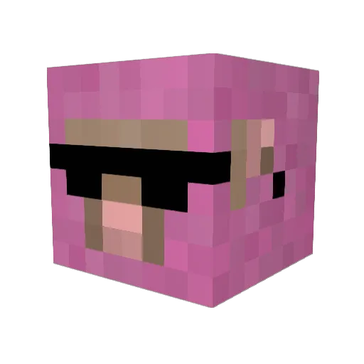 Yangnoon Minecraft avatar head, 3D render