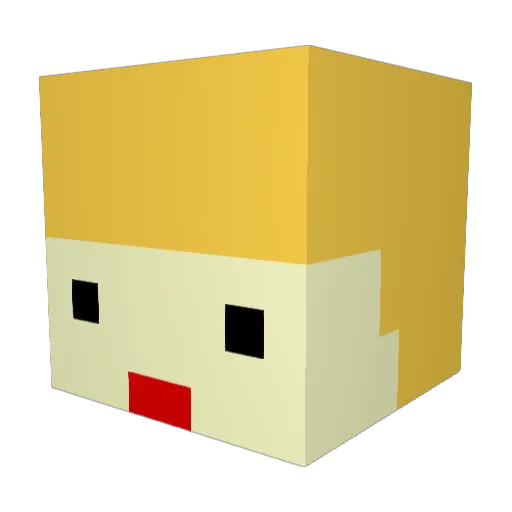 Yangru4881 Minecraft avatar head, 3D render