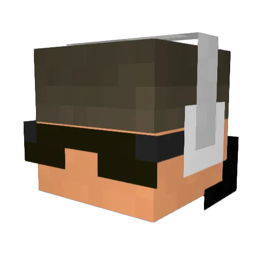 Yanguin Minecraft avatar head, 3D render