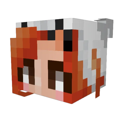 Yani21 Minecraft avatar head, 3D render