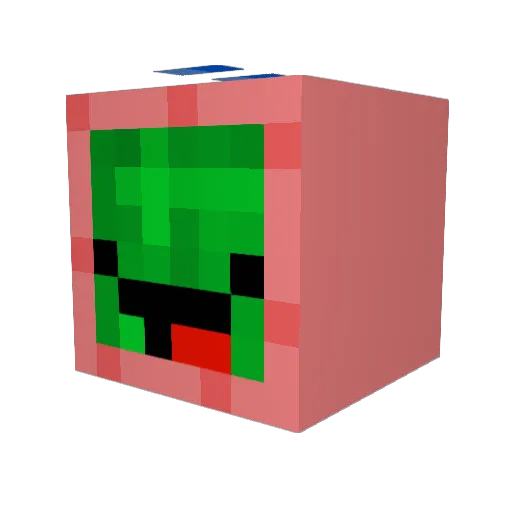 YaniFallsForU Minecraft avatar head, 3D render