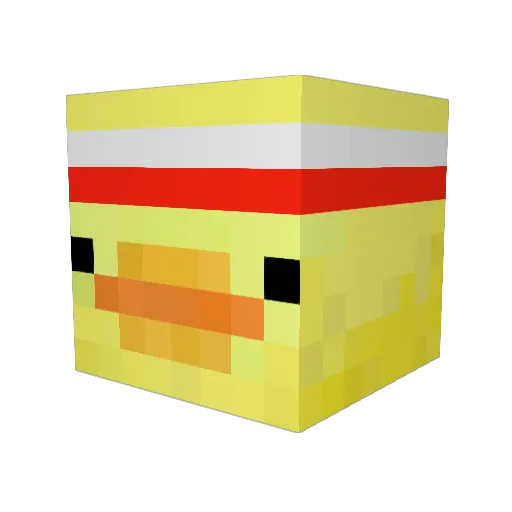Yanicore Minecraft avatar head, 3D render
