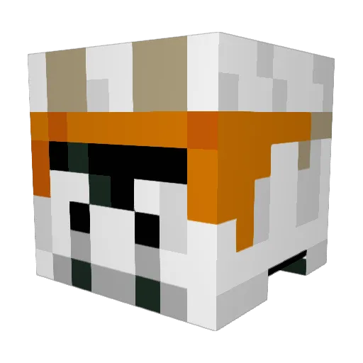 Yanipel Minecraft avatar head, 3D render