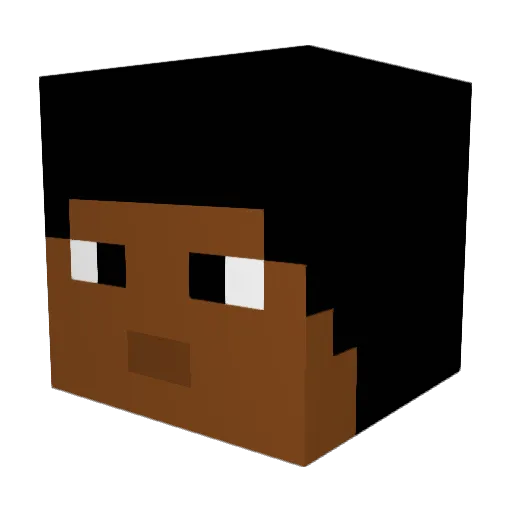 YanisPoochy Minecraft avatar head, 3D render
