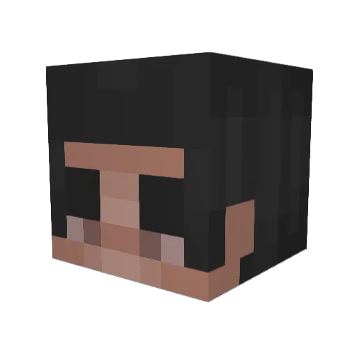 YanivKatz Minecraft avatar head, 3D render