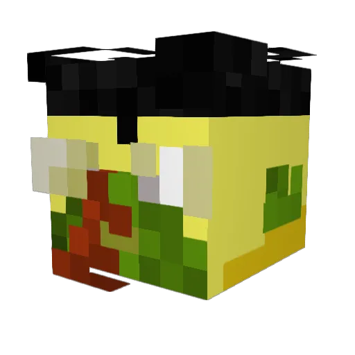 YankeePapa Minecraft avatar head, 3D render