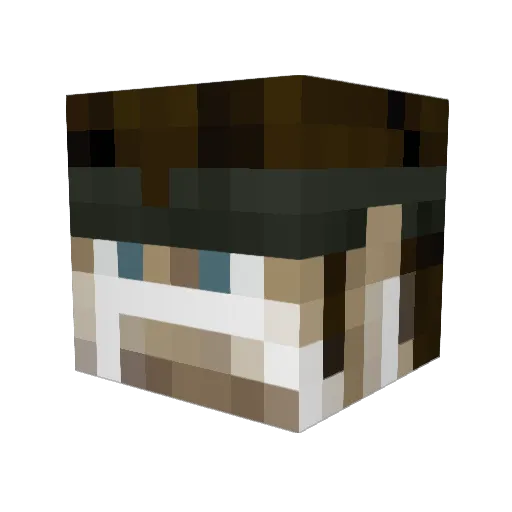 YanmAlves Minecraft avatar head, 3D render