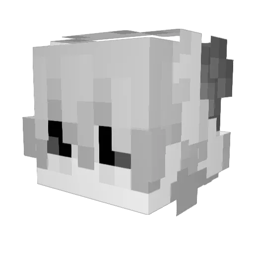 YannHDoo Minecraft avatar head, 3D render