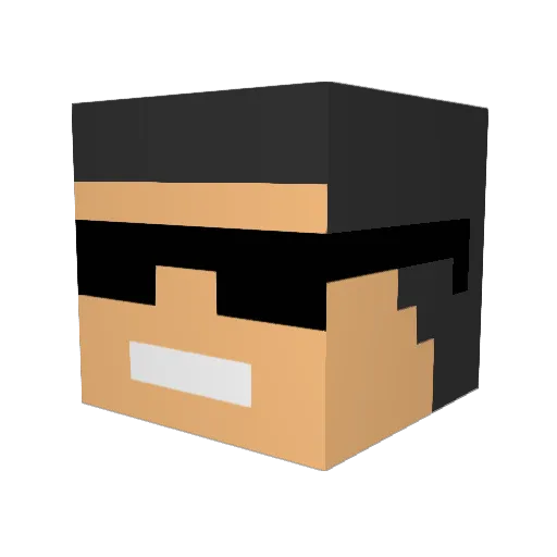 YannRX26 Minecraft avatar head, 3D render