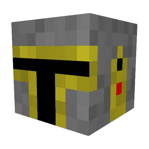 Yannabis Minecraft avatar head, 3D render