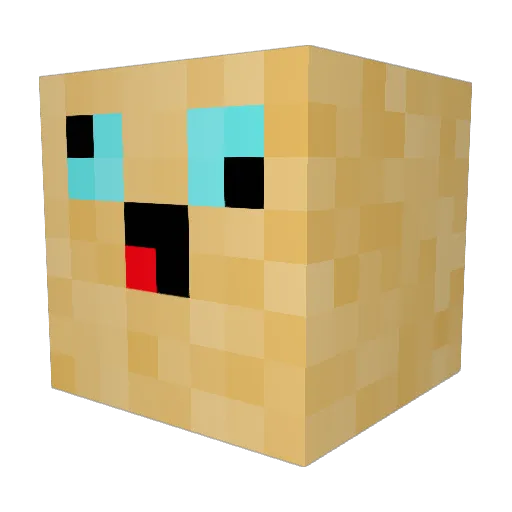 Yannickeren Minecraft avatar head, 3D render