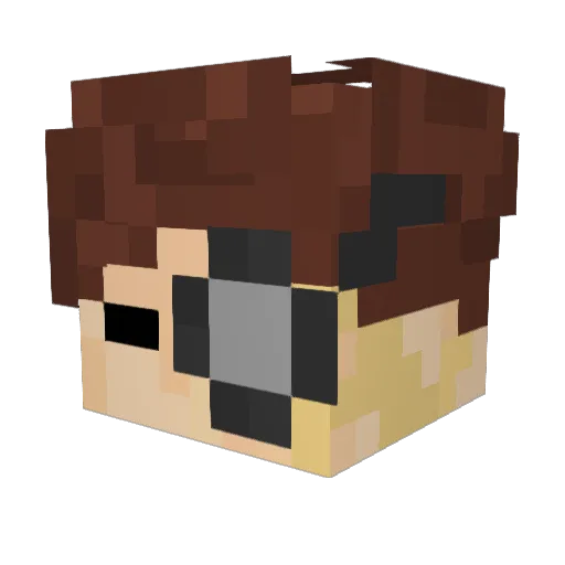 Yannickowitsch Minecraft avatar head, 3D render