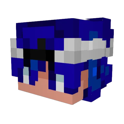 YannisPower Minecraft avatar head, 3D render