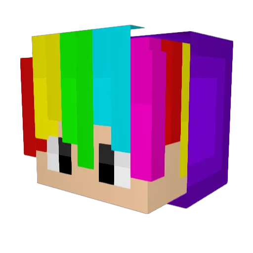 Yannismus Minecraft avatar head, 3D render