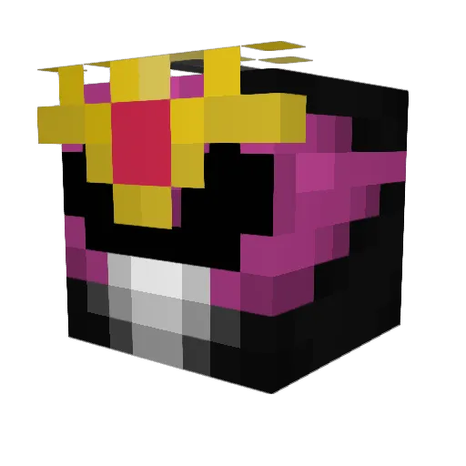 Yanniw Minecraft avatar head, 3D render