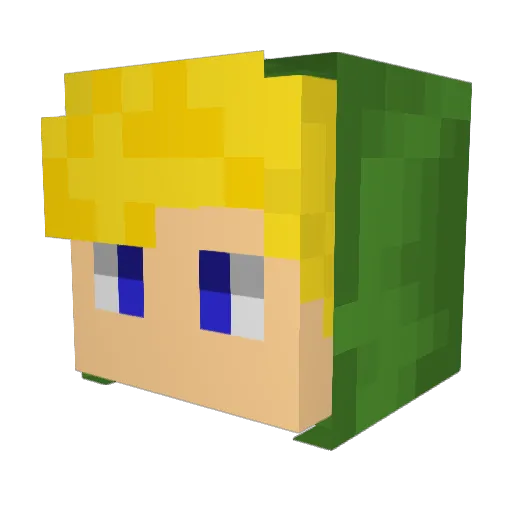 Yannski_ Minecraft avatar head, 3D render