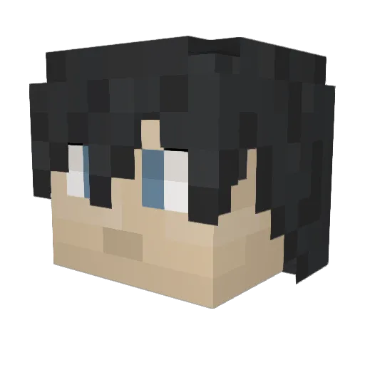 YannyCats Minecraft avatar head, 3D render