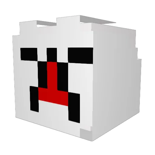YannyLaruel Minecraft avatar head, 3D render