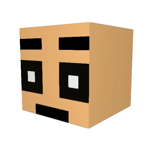 YannyYan Minecraft avatar head, 3D render