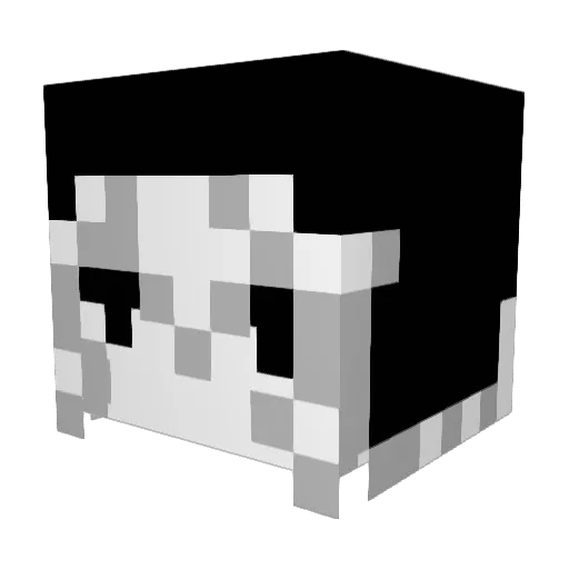 Yanokaa Minecraft avatar head, 3D render