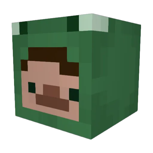 YanoshiOnFire Minecraft avatar head, 3D render