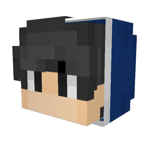 Yanosin Minecraft avatar head, 3D render