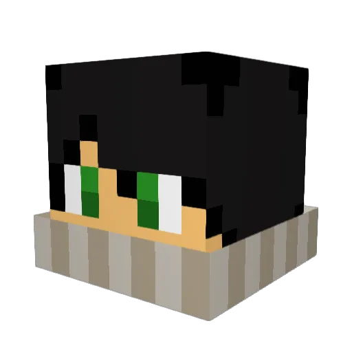 Yanowic Minecraft avatar head, 3D render