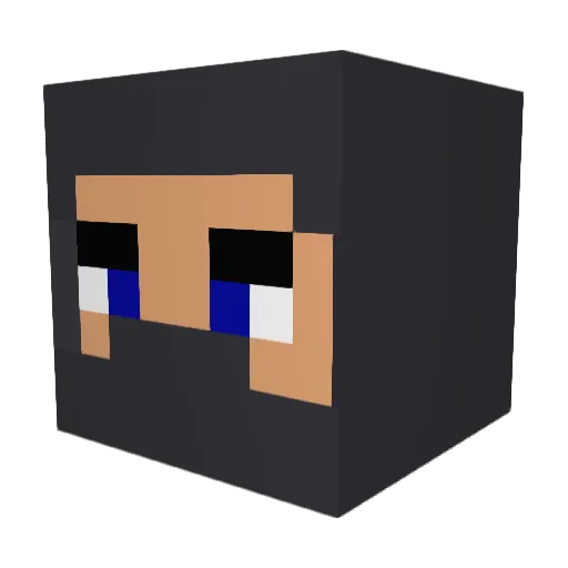 Yantoow Minecraft avatar head, 3D render