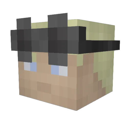 Yantos Minecraft avatar head, 3D render