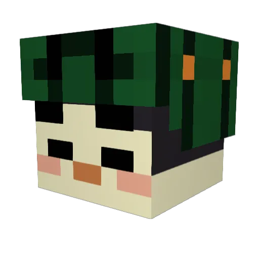 Yanukk Minecraft avatar head, 3D render
