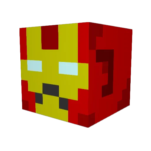 Yanvaa Minecraft avatar head, 3D render