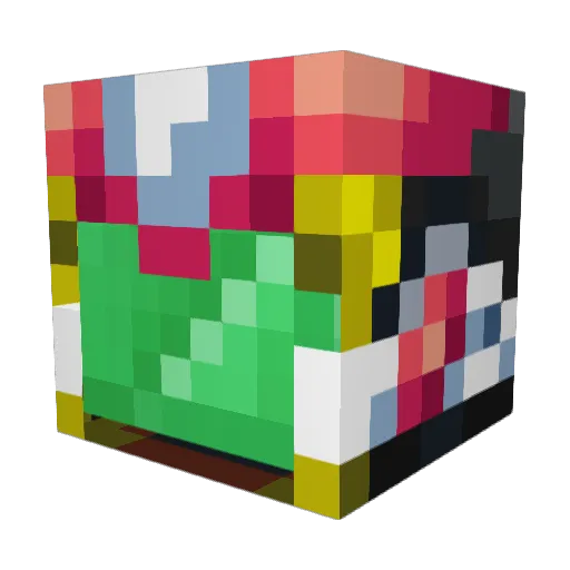 Yanweh Minecraft avatar head, 3D render