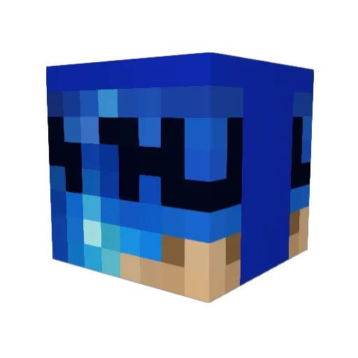 Yanzidude Minecraft avatar head, 3D render
