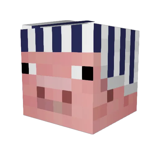 YaoFei Minecraft avatar head, 3D render