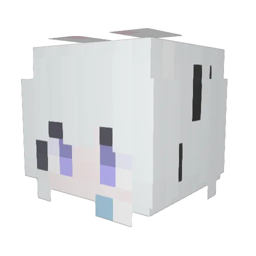 YaoShan Minecraft avatar head, 3D render