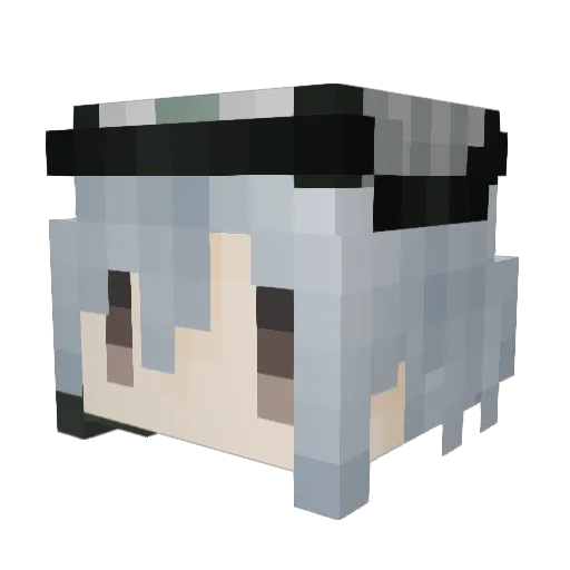 Yao_men Minecraft avatar head, 3D render