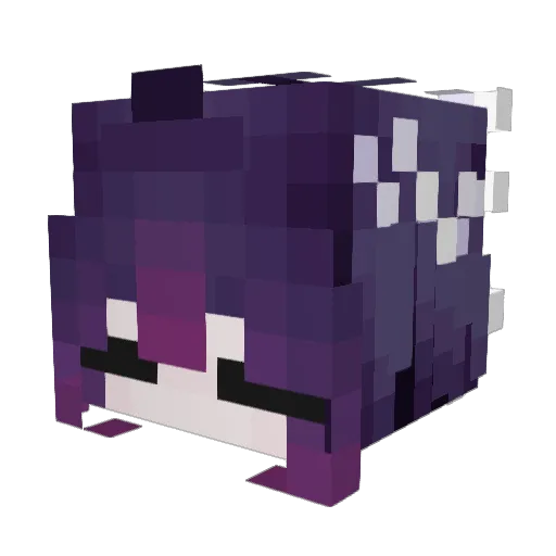 YaoiMiko Minecraft avatar head, 3D render